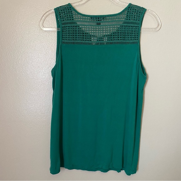 Banana Republic Green Front Tie Keyhole Sleeveless Top - Picture 4 of 5